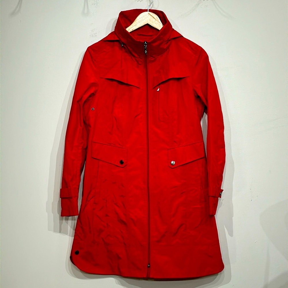 Cole Haan Red Rain Coat